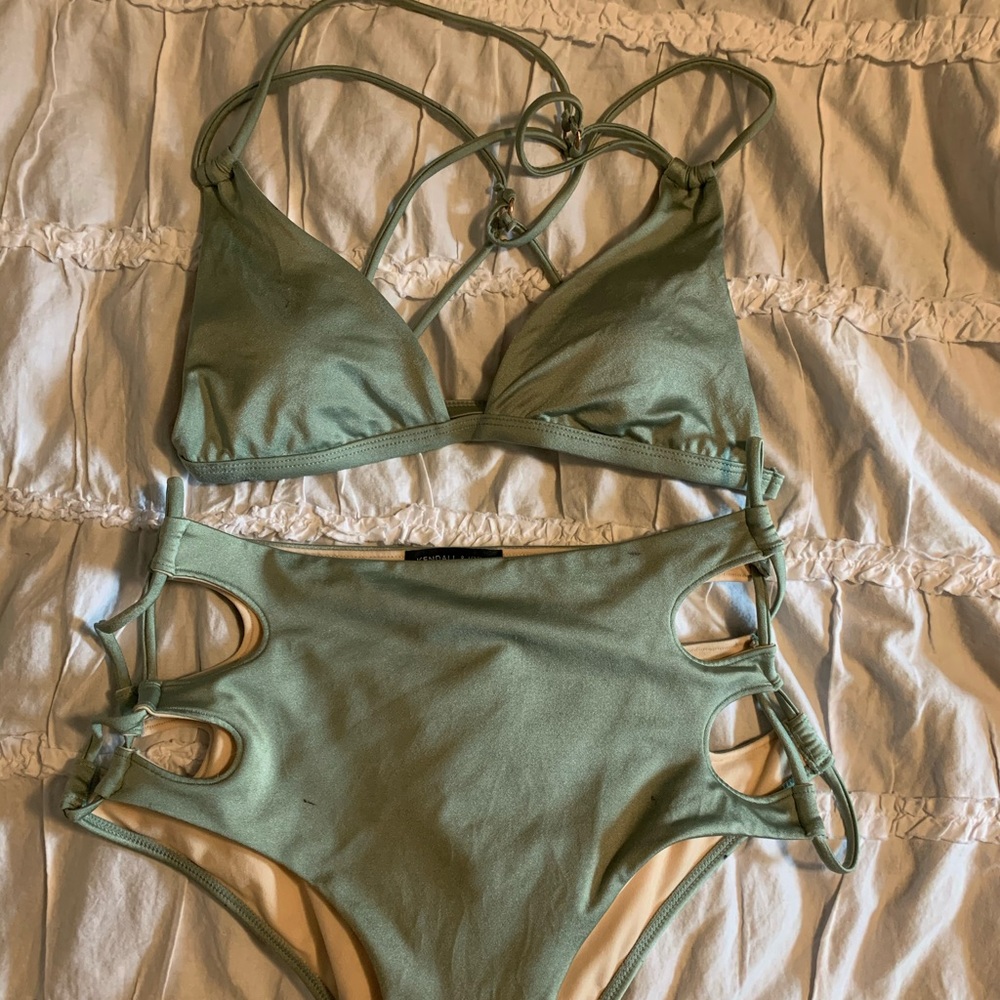 Kendall & Kylie Sage Green Swim Set